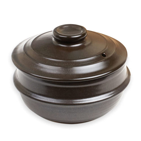 Crazy Korean Cooking Dolsot bowl with lid for heat retention and warm meals.