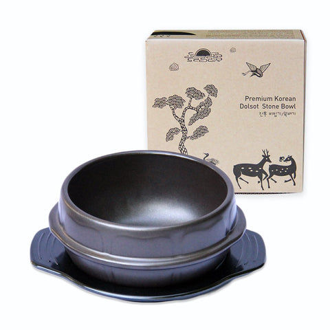 Crazy Korean Cooking Dolsot stone bowl used for bibimbap and soups with even heat.