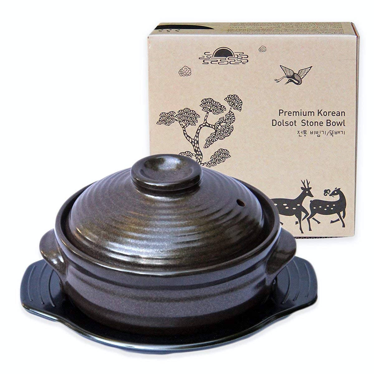 Crazy Korean Cooking dolsot glaze-fired finish highlights premium ceramic