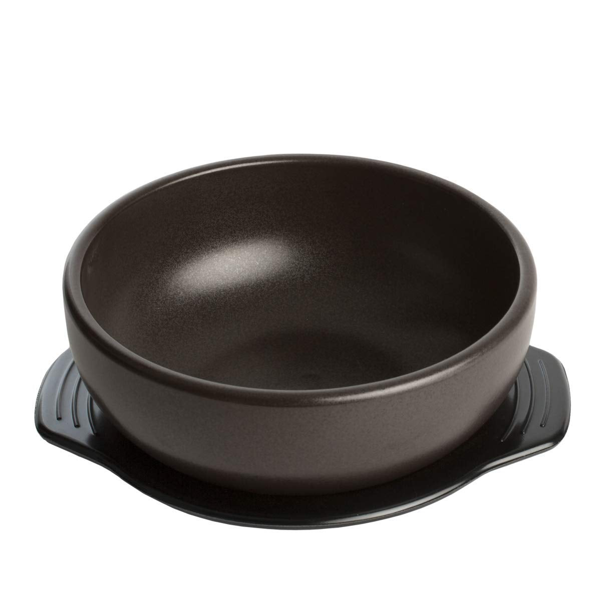 Crazy Korean Cooking Dolsot stone bowl with premium ceramic finish keeps dishes hot and presentable.