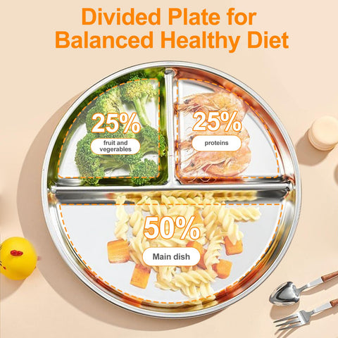 CrazyTerra dishwasher-safe metal plate ideal for busy families