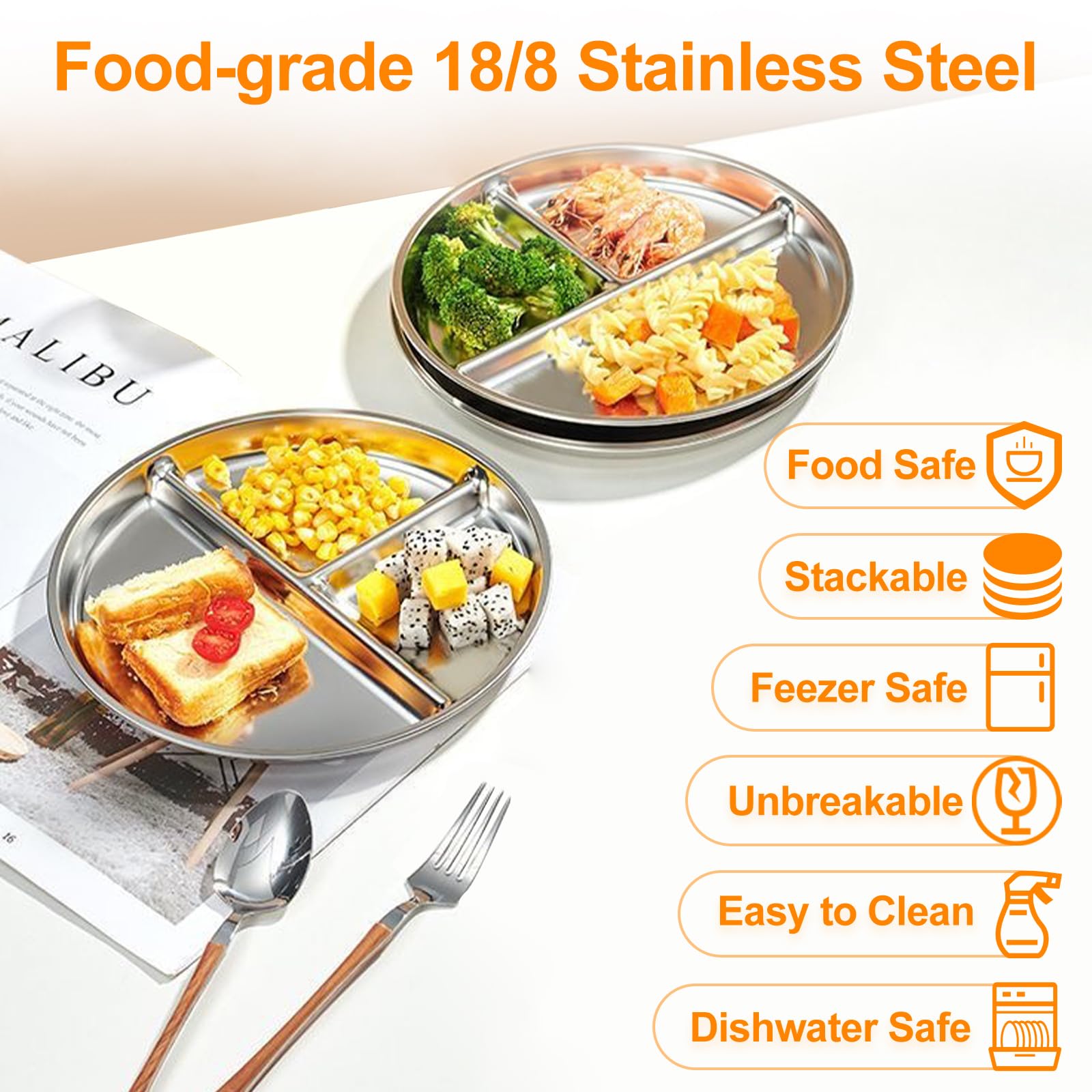 CrazyTerra portion-control design helps separate foods for kids