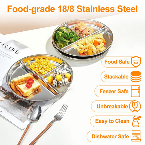 CrazyTerra portion-control design helps separate foods for kids