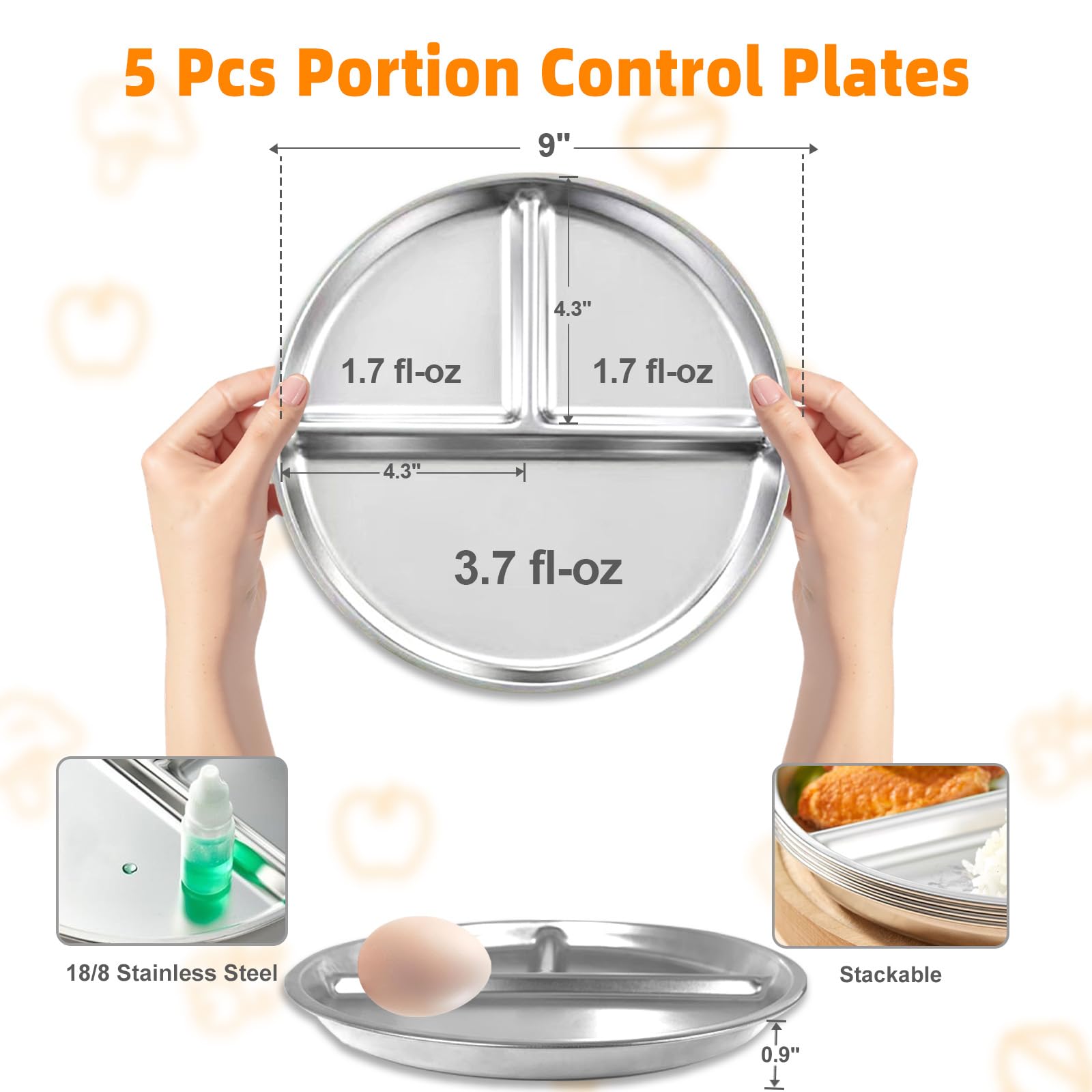 CrazyTerra unbreakable plate for kids highlighting durable metal construction