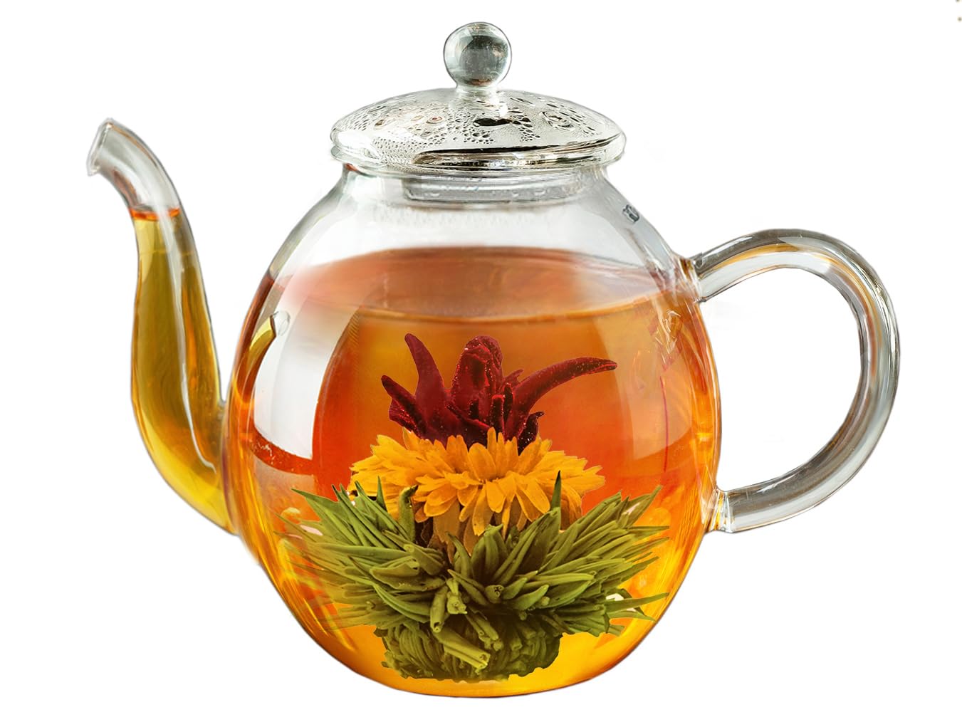 Creano glass teapot dimensions highlighting compact 17oz capacity.