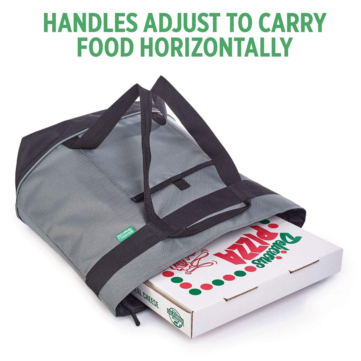 Creative Green Life jumbo insulated cooler bag gray supports 40 lb loads during travel.