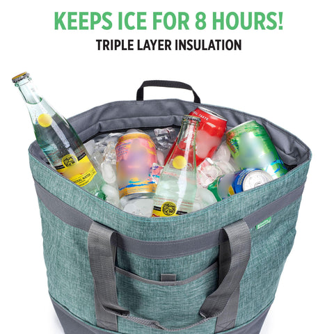 Creative Green Life jumbo cooler bag interior wipes clean after use