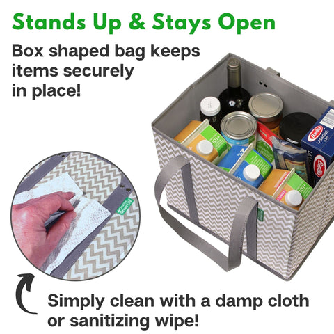 Creative Green Life extra-large capacity bag for bulk groceries.