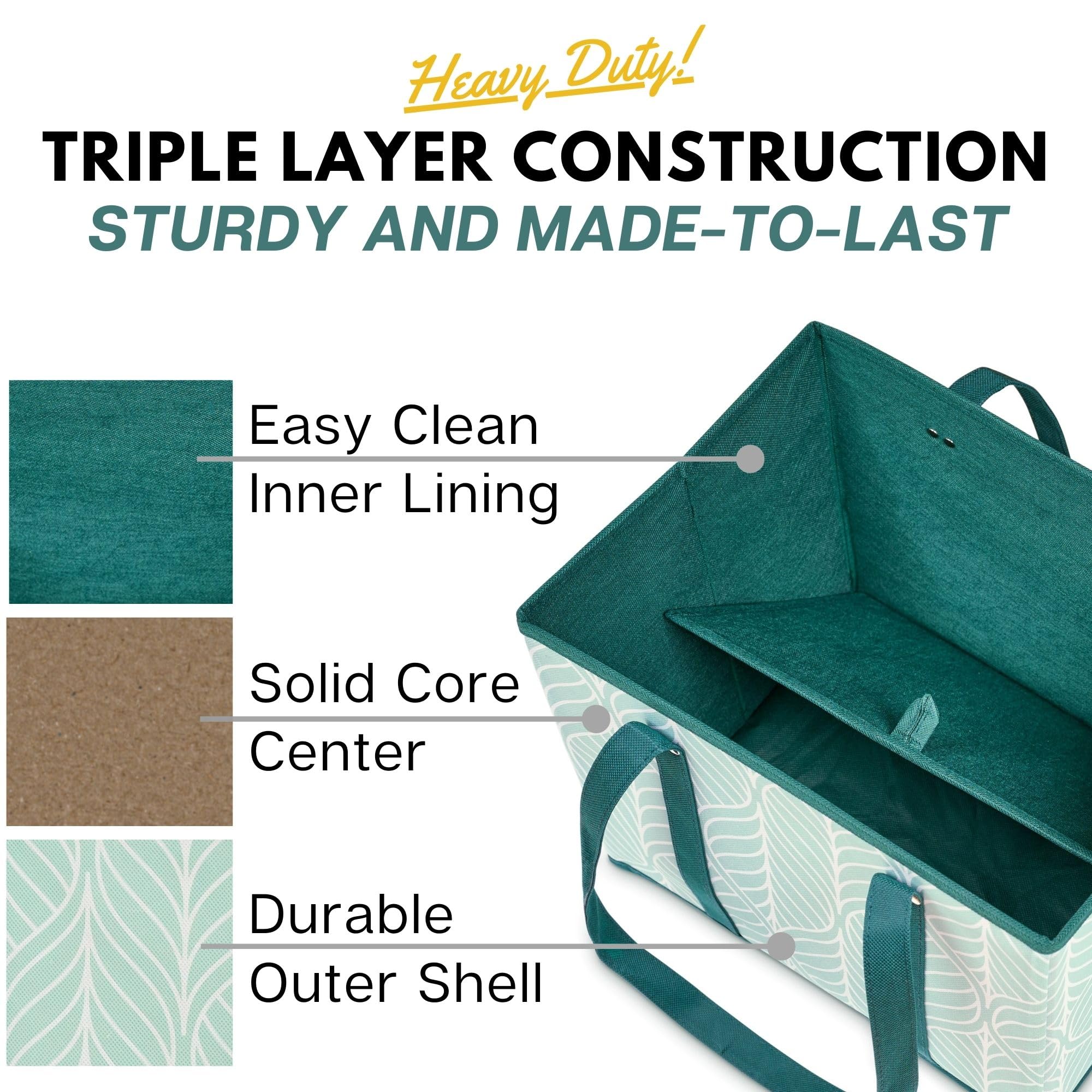 Creative Green Life fold-flat tote for compact storage in a car or drawer.