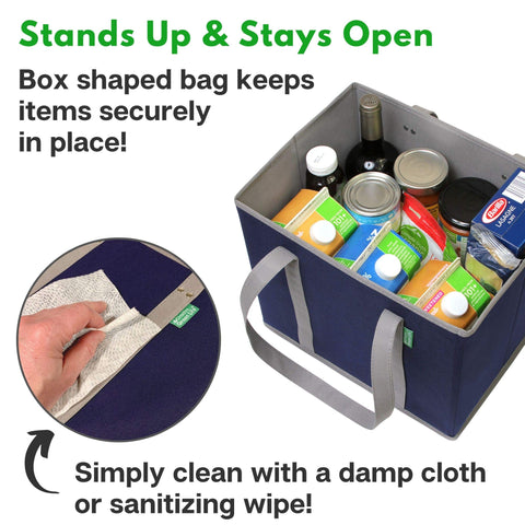 Creative Green Life bags stay-open for quick loading with rigid structure