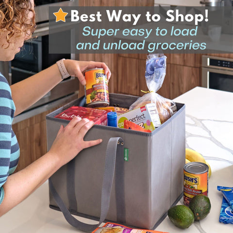 Creative Green Life tear-resistant tote stays sturdy when full.