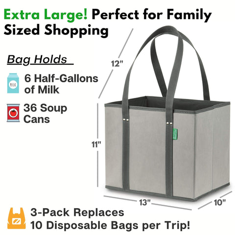 Creative Green Life tote with reinforced bottom keeps heavy items steady.