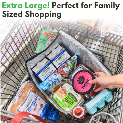 Creative Green Life XL insulated bag with zippered lid preserves temperature during delivery.
