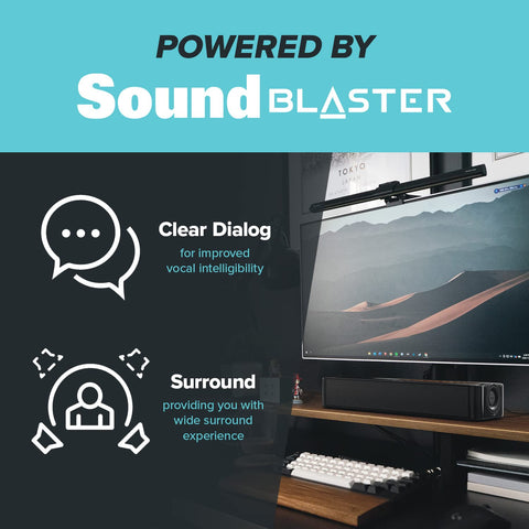 Creative Stage SE 2.0 Bluetooth sound bar front view with reachable controls