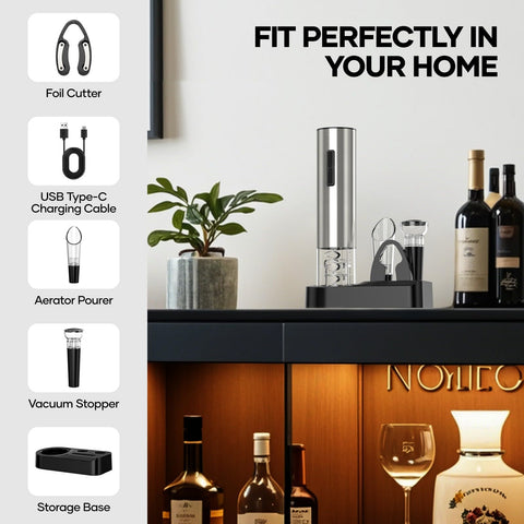 Crenova wine opener aerator-pourer enhances aroma with every pour.