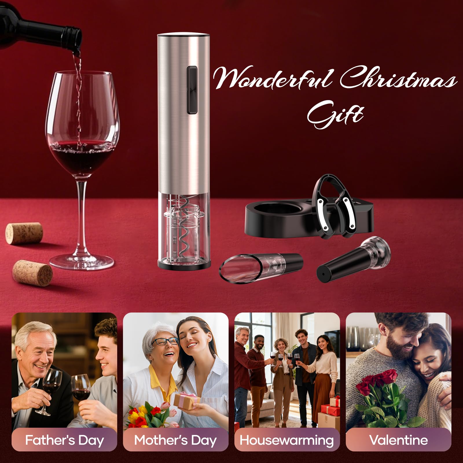 Crenova wine opener foil-cutter emphasizes precise, clean foil removal.