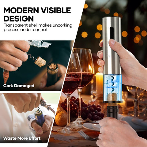 Crenova wine opener vacuum-stopper-seal preserves freshness after opening.