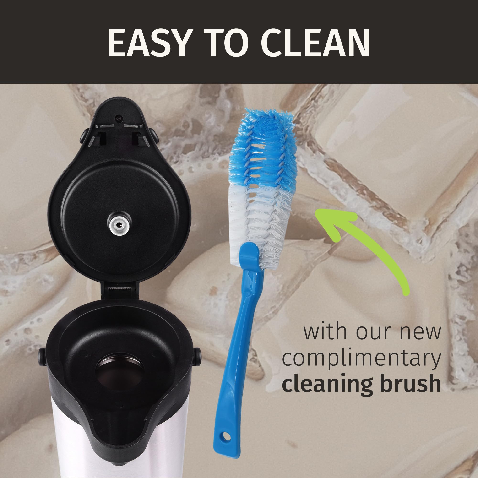 CRESIMO 3-liter capacity serves large groups without frequent refills.