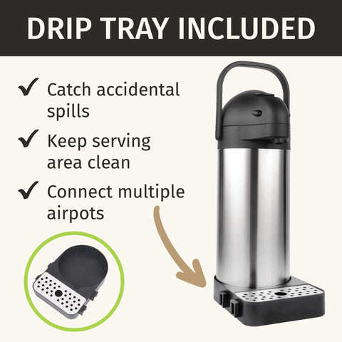 Pump-dispense action on Cresimo airpot for easy, mess-free servings