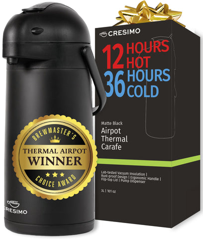 Cresimo Airpot pump hot water 3L capacity ideal for gatherings and offices.