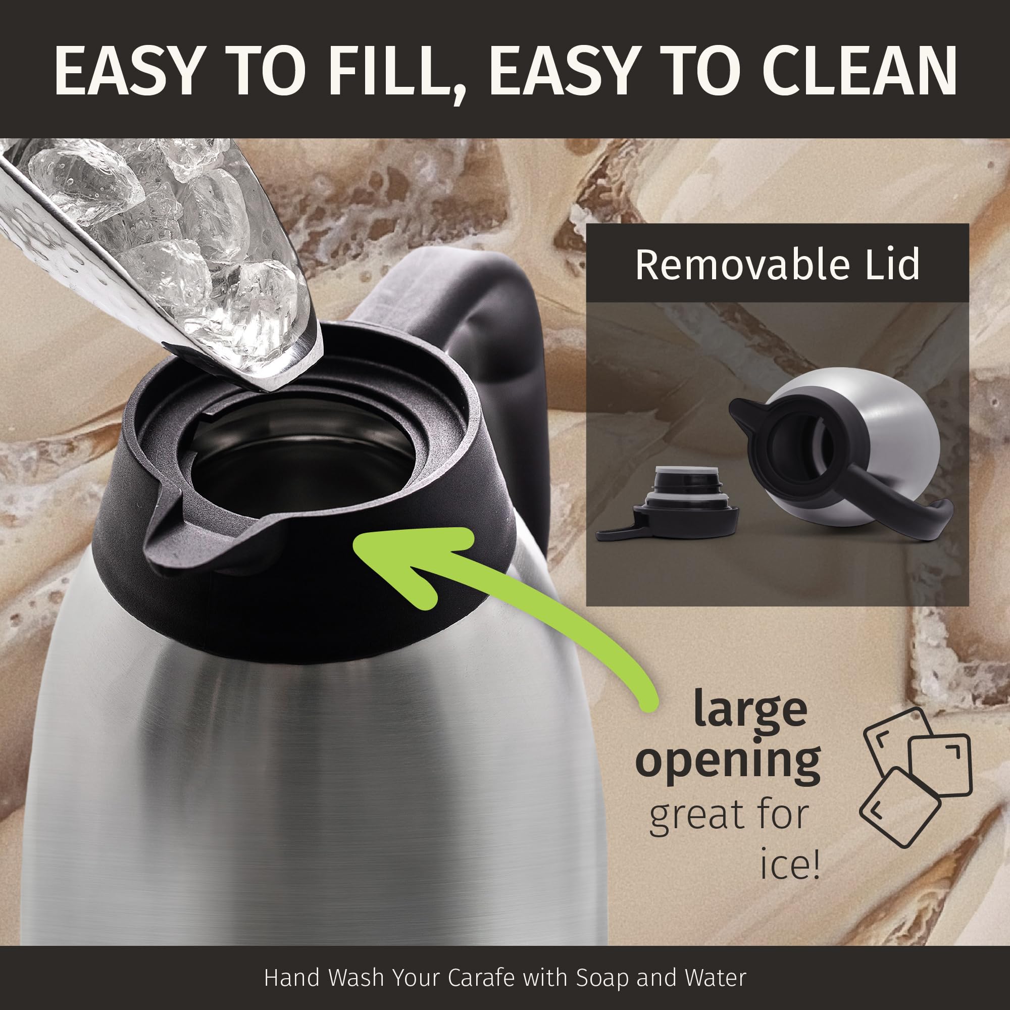 Cresimo 68oz carafe suitable for hot water and beverages