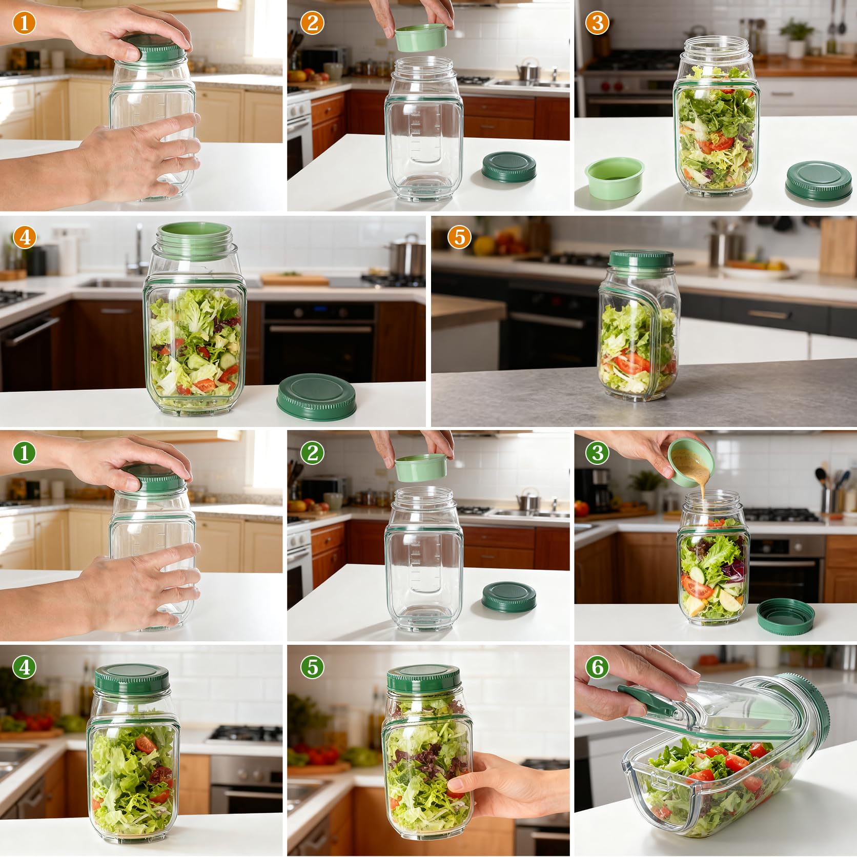 Criamolo portable salad jar fits in a lunch bag and fridge