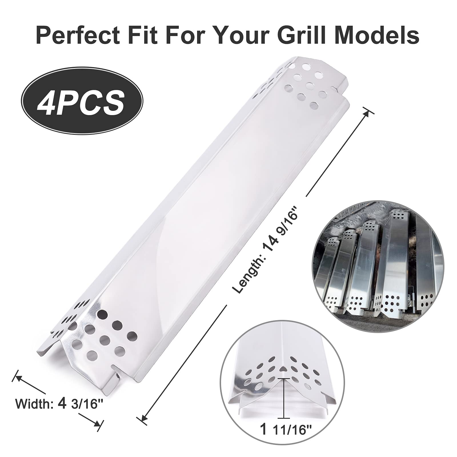 Criditpid stainless steel burner covers protect against rust and corrosion