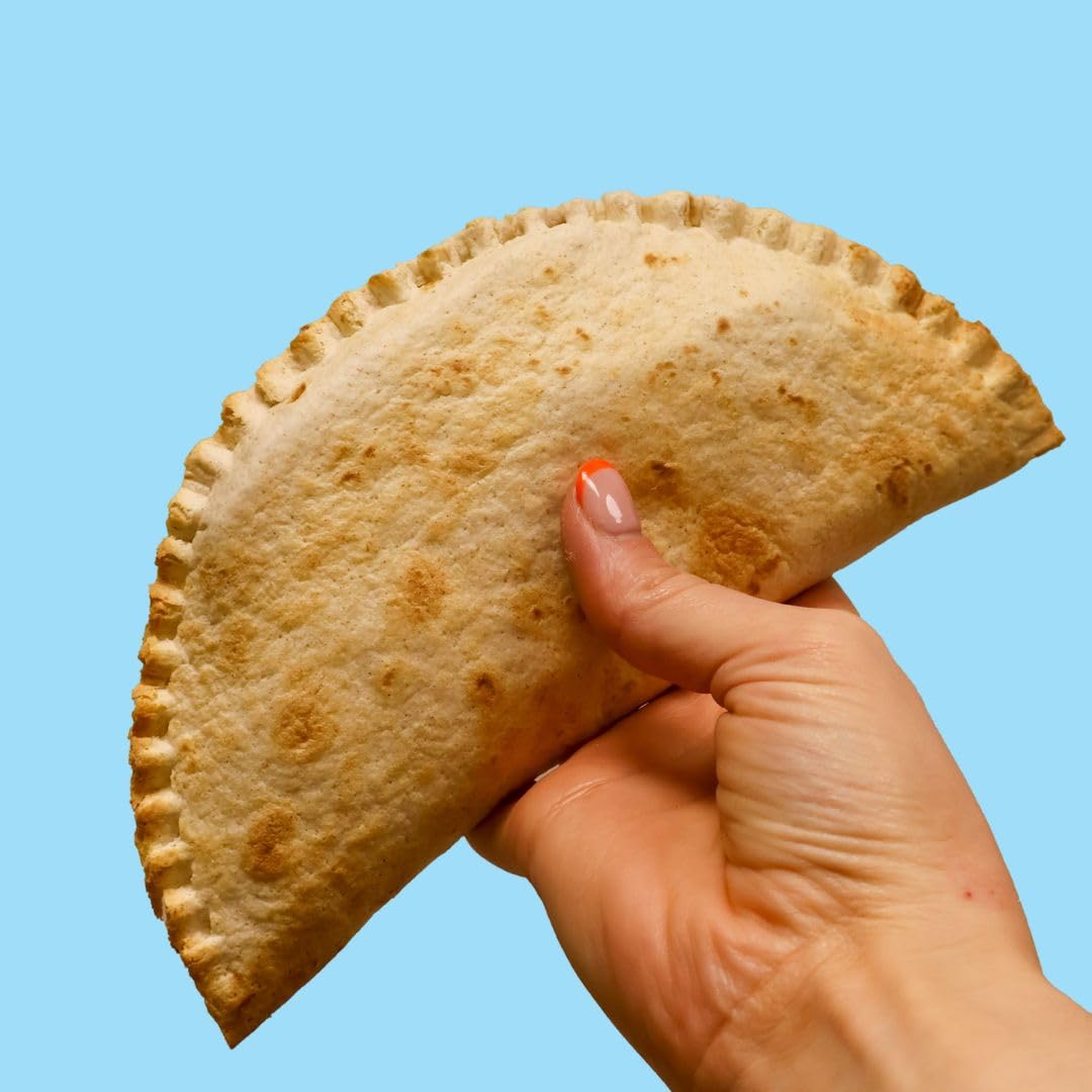 CRIMPiT large tortilla sealer filled tortilla shows sealed pockets to keep fillings intact.