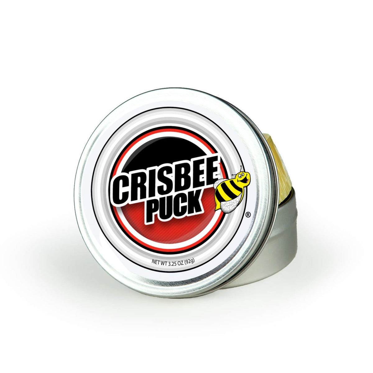 Crisbee Puck seasoning bottle pouring to protect a cast iron skillet.