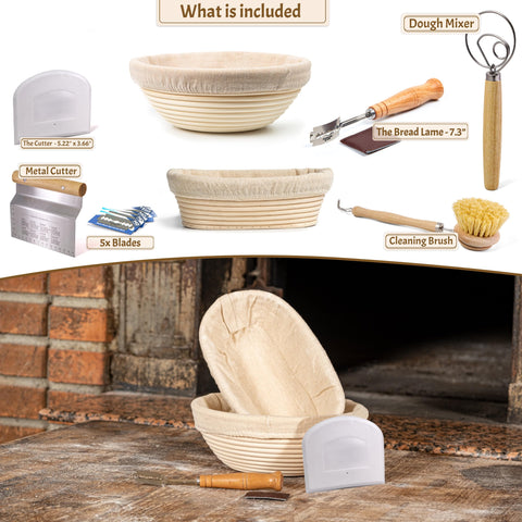 CRISS ELITE Banneton Oval 10-inch preserves loaf shape for uniform crumb.