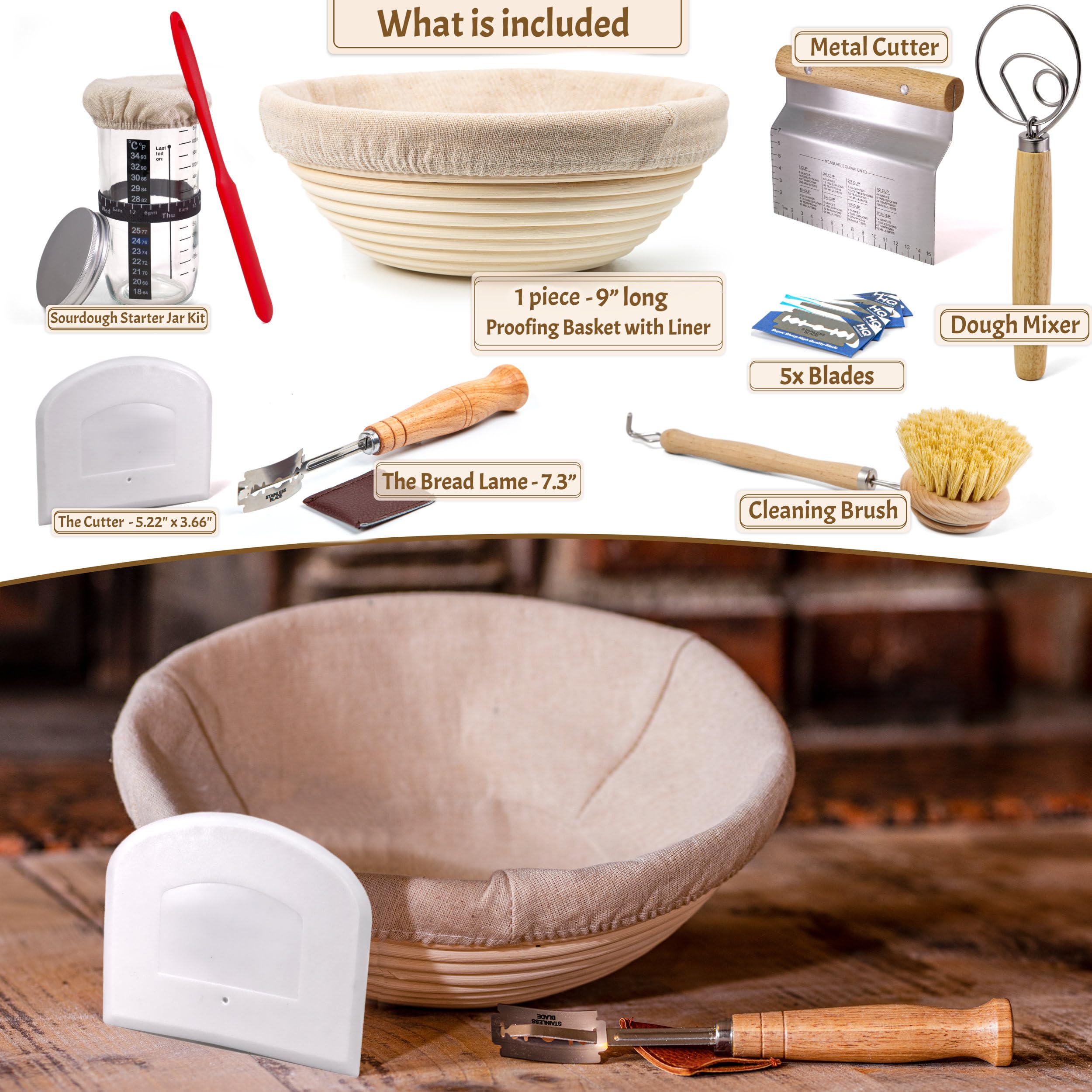 CRISS ELITE 9 inch round banneton shaping dough for classic loaf