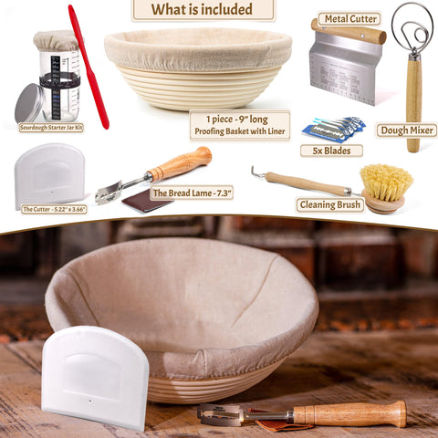 CRISS ELITE 9 inch round banneton shaping dough for classic loaf