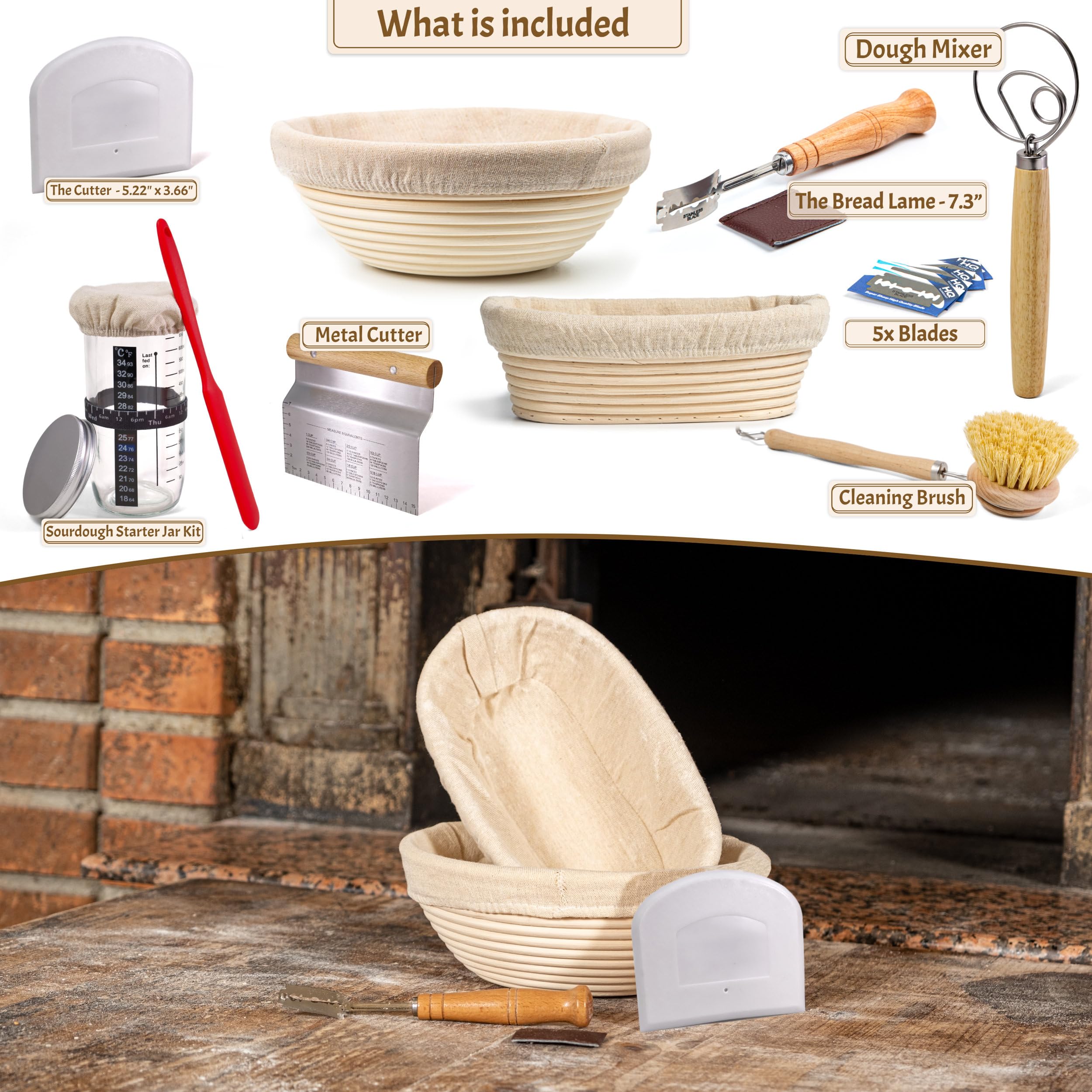 CRISS ELITE sourdough kit oval banneton 10-inch for classic loaf shape and moisture balance.