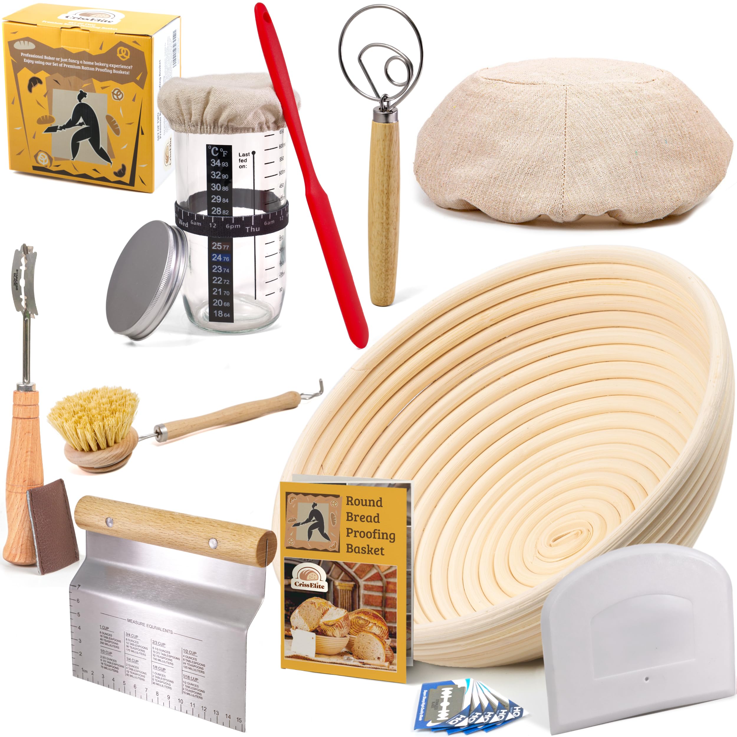 CRISS ELITE Sourdough Starter Kit contents for beginners