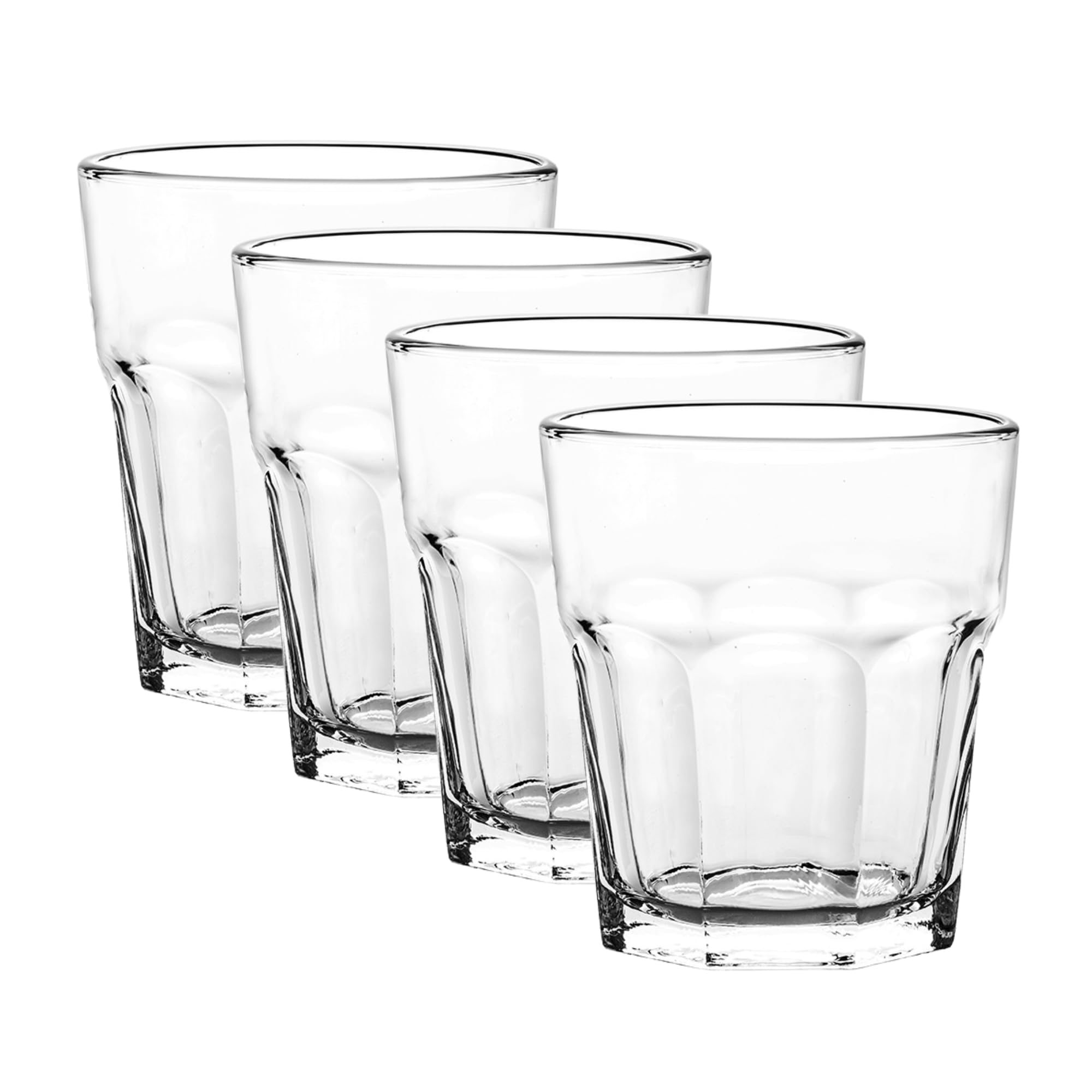 Cristar Lisboa rocks glasses front view showing 12oz capacity for everyday use