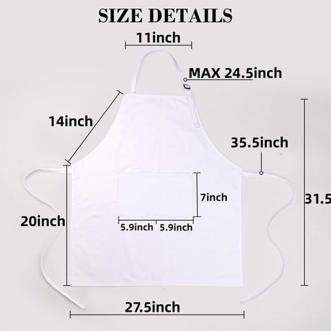 CRJHNS embroidery-friendly apron ideal for personalization or logo transfers.
