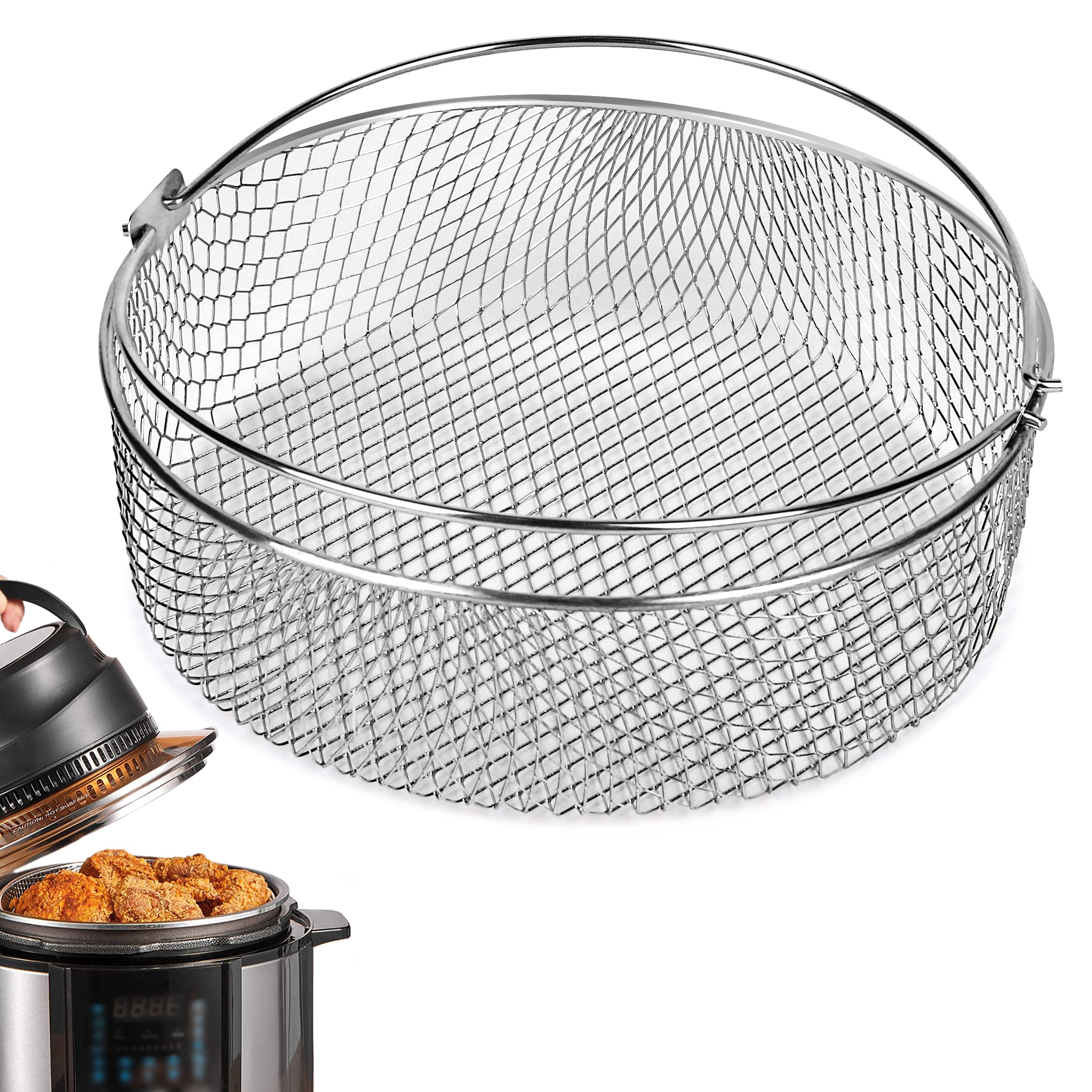 Croask air fryer basket fits Instant Pot 6QT for versatile cooking and crispy results