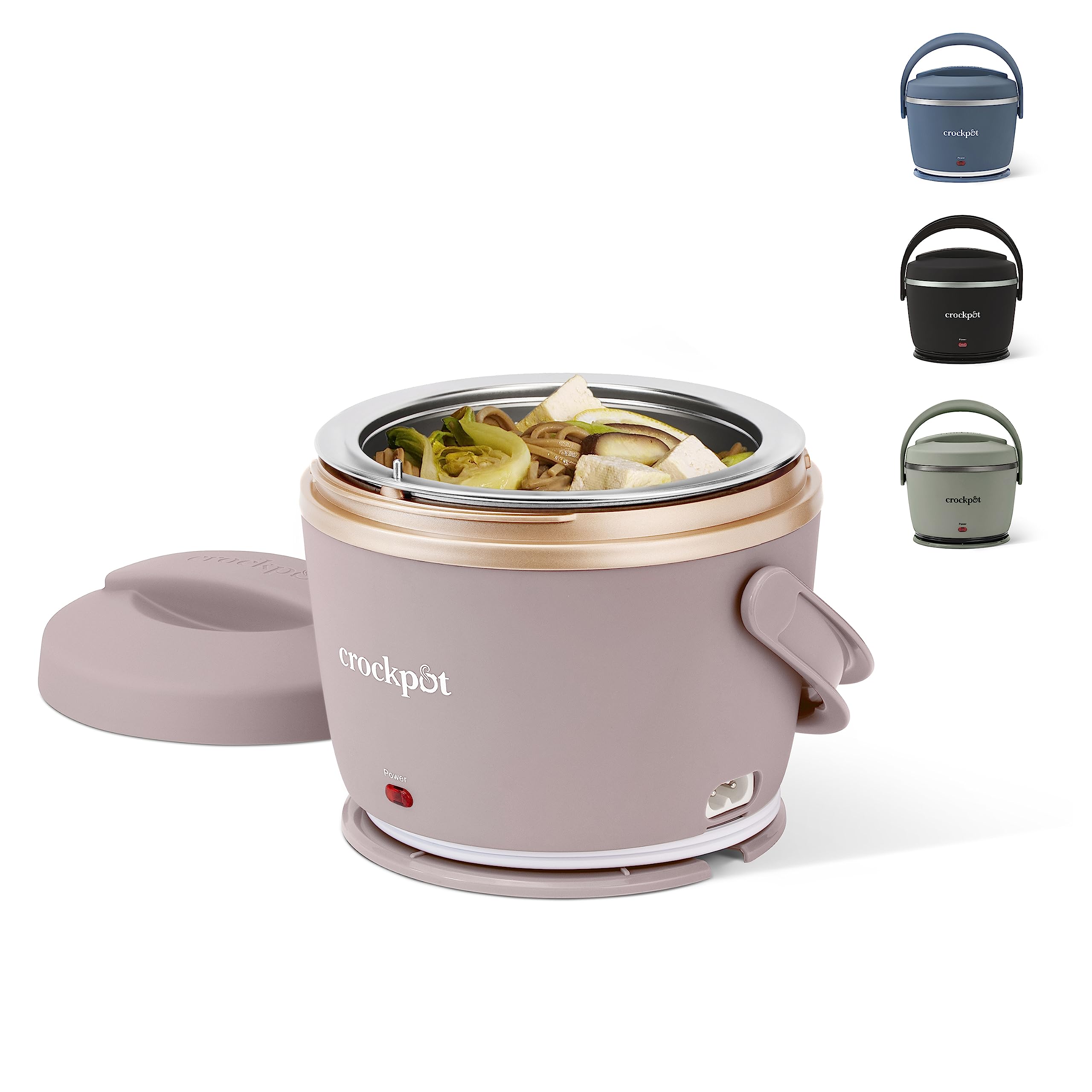 Crock-Pot 20-ounce lunch box in blush pink keeps meals warm on the go.
