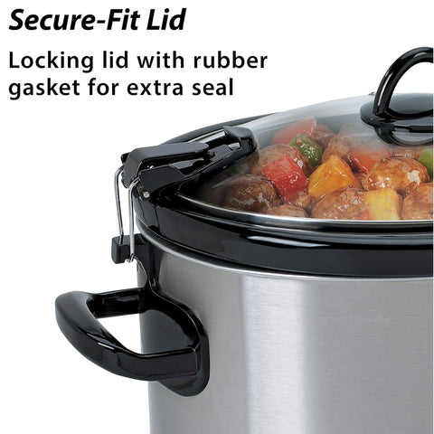 Crock-Pot Cook N Carry 6-Quart Oval features 8 presets for versatile meals.