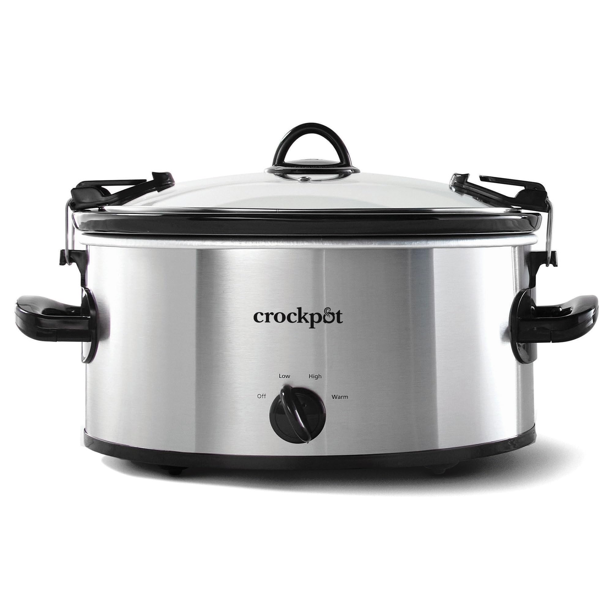 Crock-Pot Cook N Carry 6-Quart Oval with lid locked for spill-free travel.