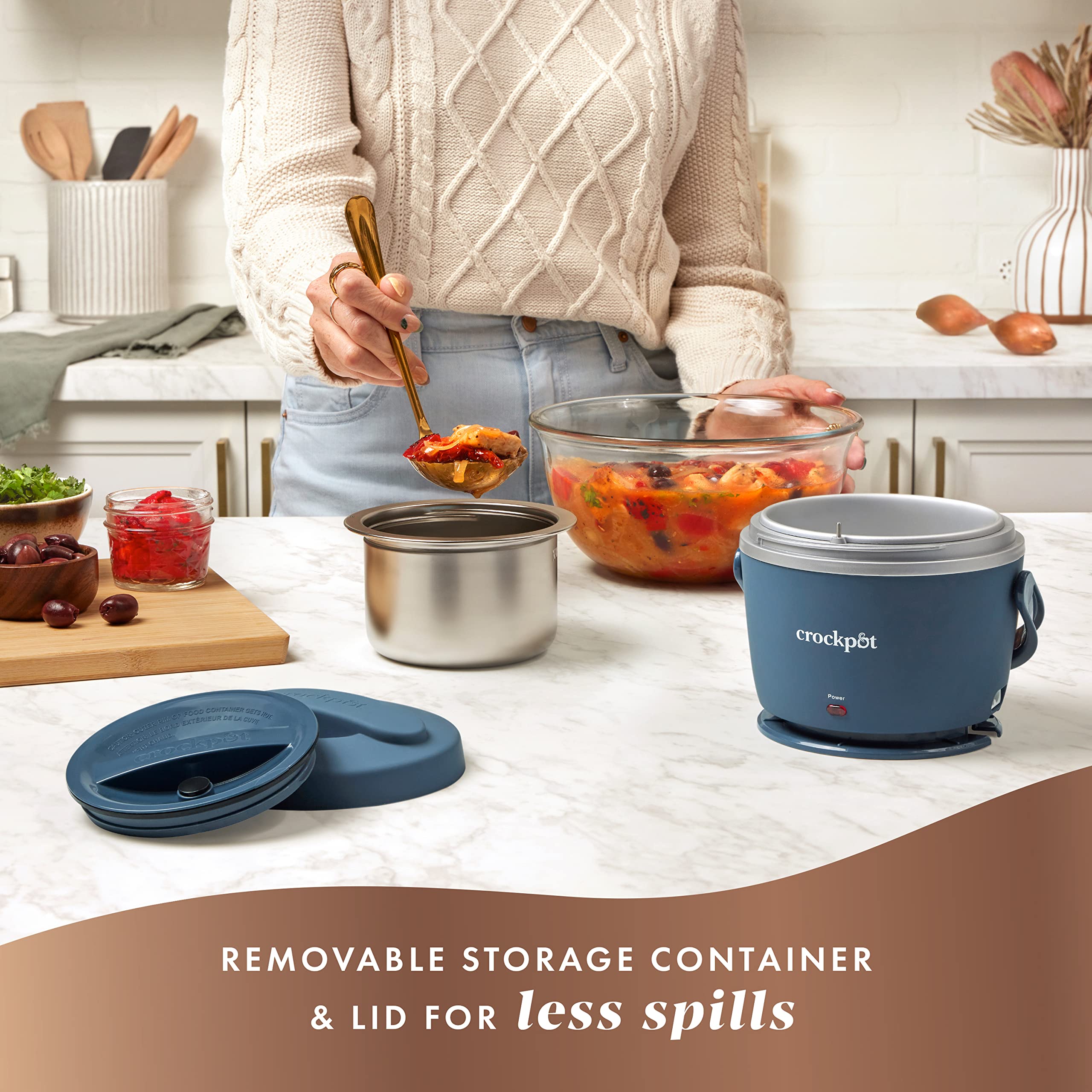 Crock-Pot modern-vintage Black Licorice design adds everyday style.