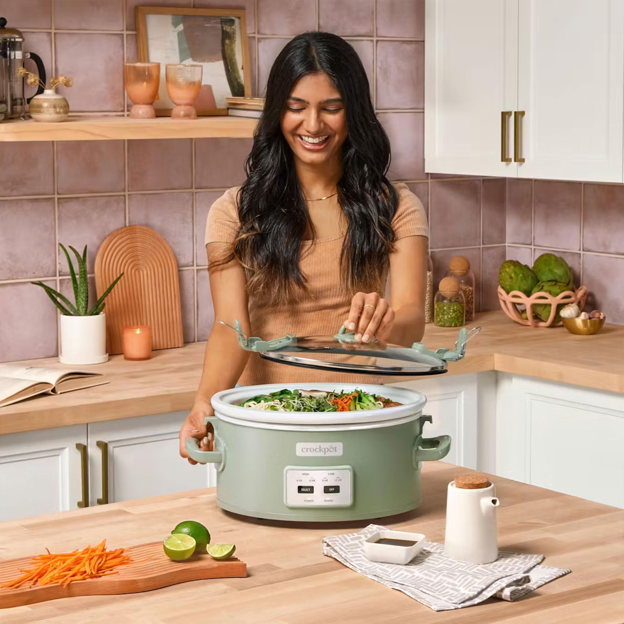 Crock-Pot Moonshine Green matte finish adds modern style