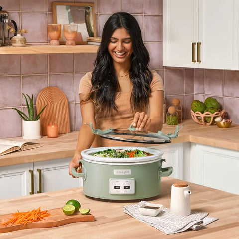 Crock-Pot Moonshine Green matte finish adds modern style