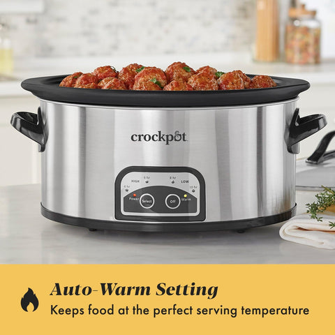 Crock-Pot nonstick ceramic pot for quicker hand cleanup after cooking