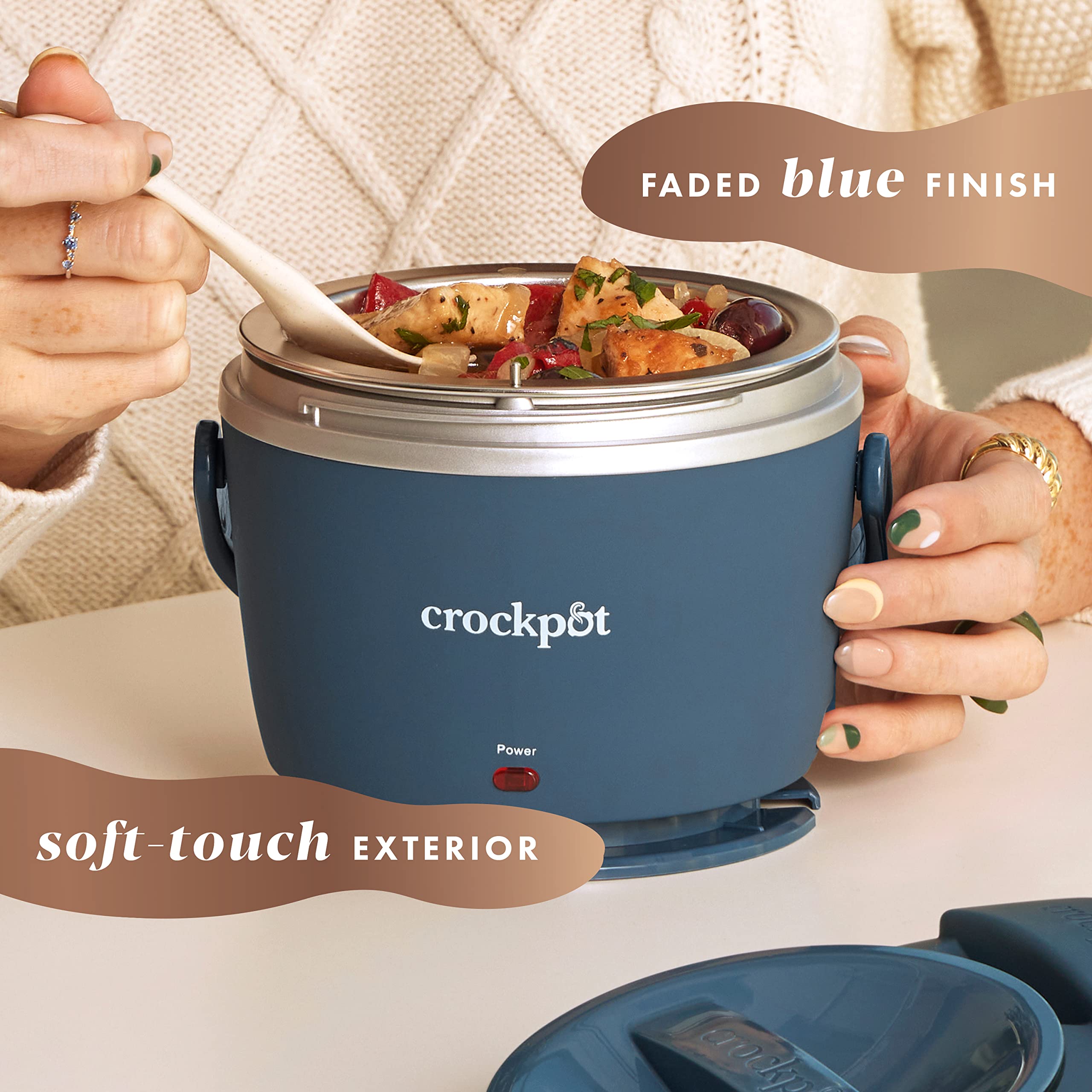 Crock-Pot soft-touch matte coating provides comfortable handling.