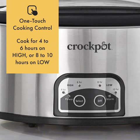 Crock-Pot warm setting automatically keeps food at serving temperature