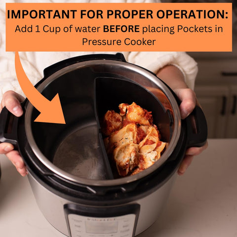 CrockPockets silicone dividers are dishwasher safe for easy cleanup after meals.