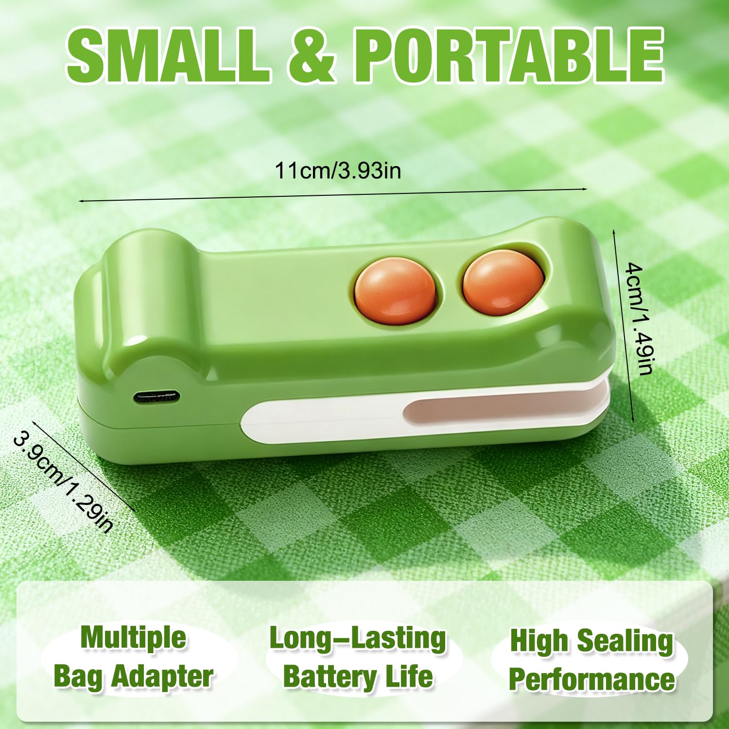 Includes USB charger for Crocodile-Seal recharging on demand.