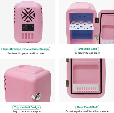 CROWNFUL mini fridge suitable for bedroom and office use