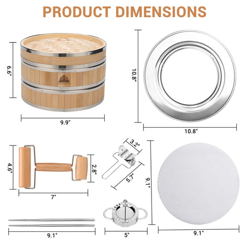 CrownSpire bamboo steamer baskets deliver natural fragrance and even heat.